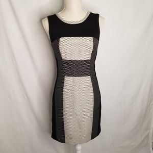 Yoana Baraschi Colorblock Polka Dot Sheath Dress
